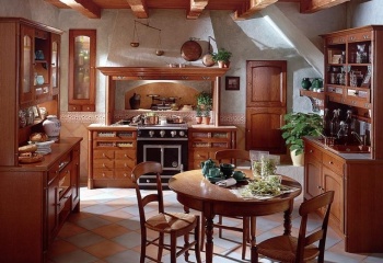 Интерьер кухни в деревенском стиле